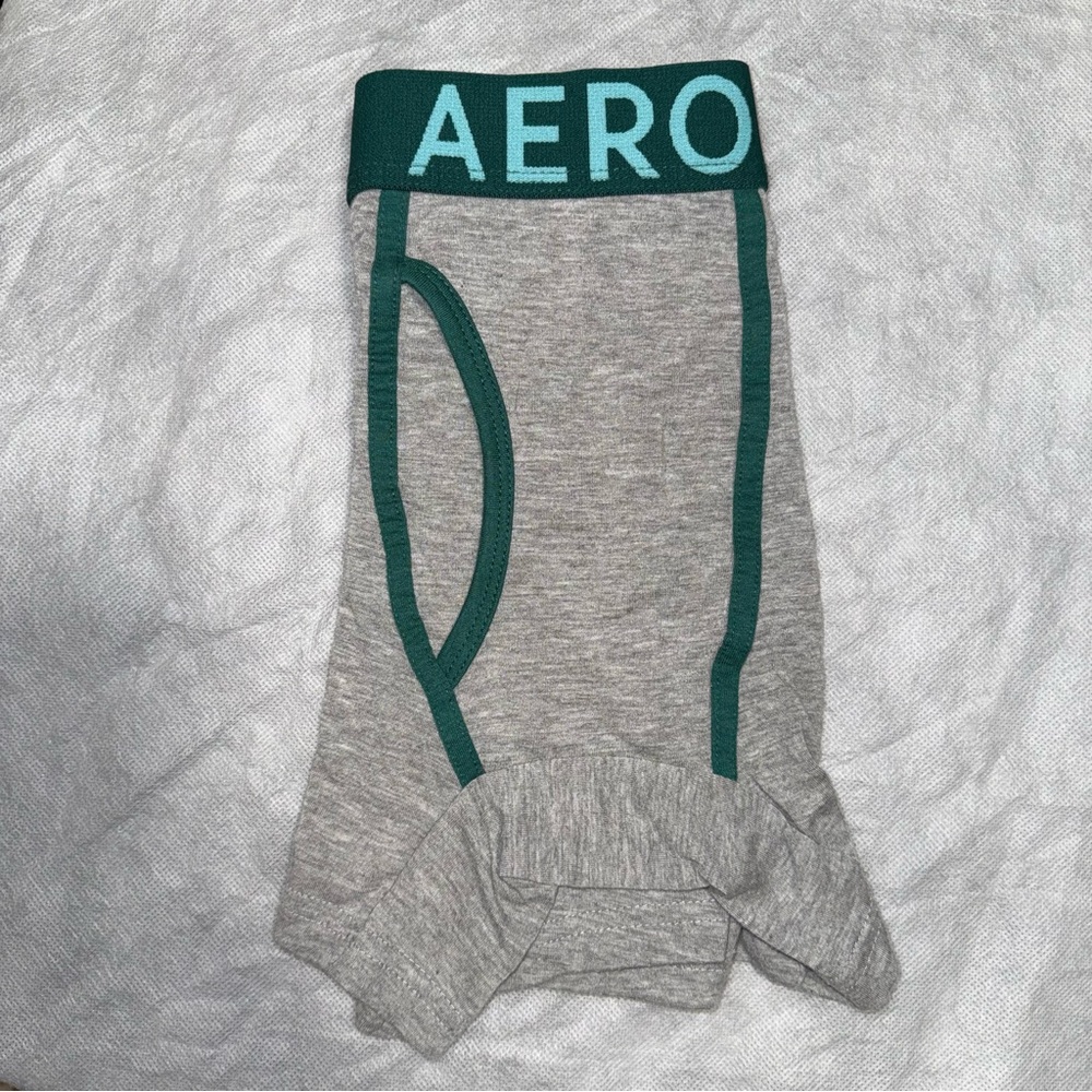 Gray and Green Men's Boxer Briefs